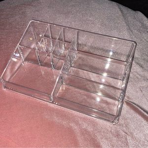 Clear Acrylic Makeup or Craft Organizer with 9 compartments